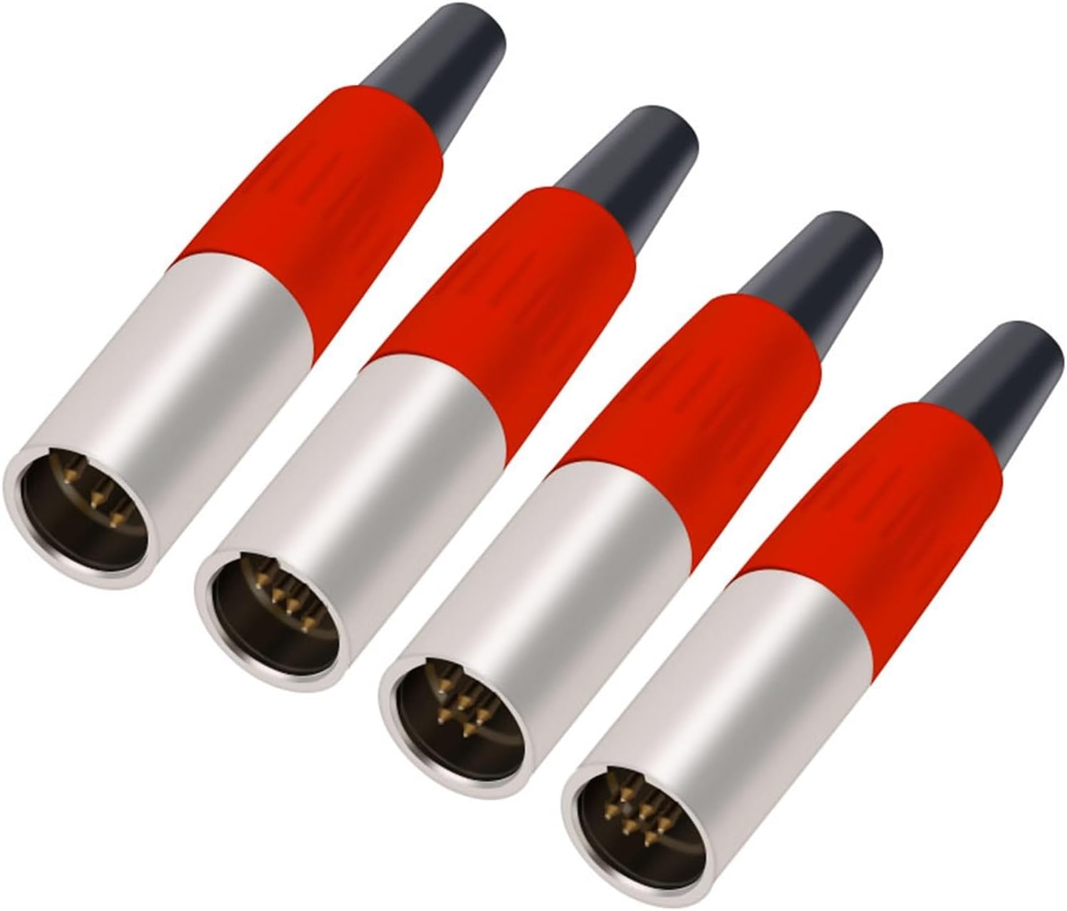 PONNYC 10個/ロット ミニ XLR 3ピン 4ピン 5ピン 6ピン メス ジャック プラグ はんだ付け MIC ケーブル ワ