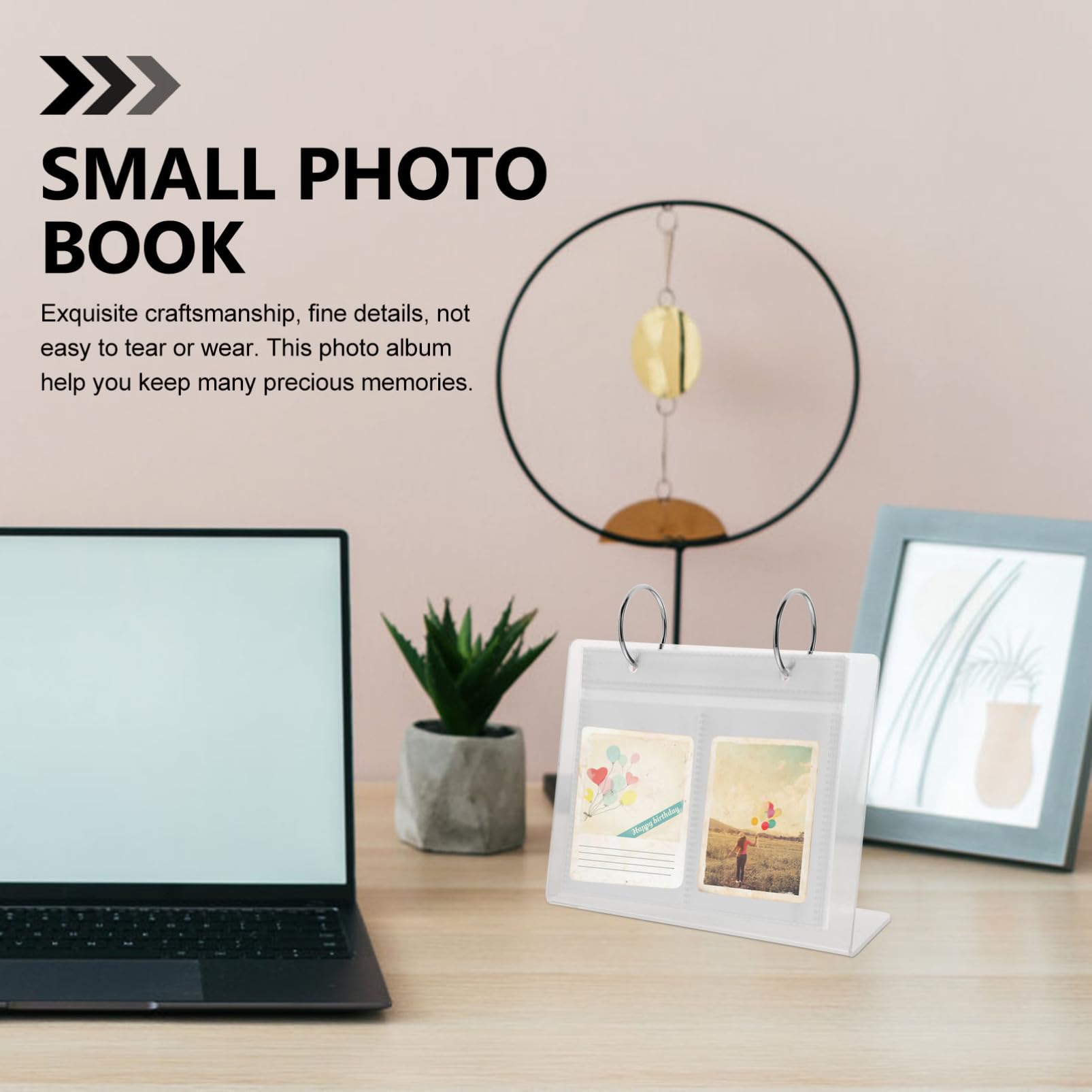 OUNONA Tabletop Photo Album Holder Flip Design for Pictures for Home Living Bedroom Decor Unique present Idea for Special Occasions