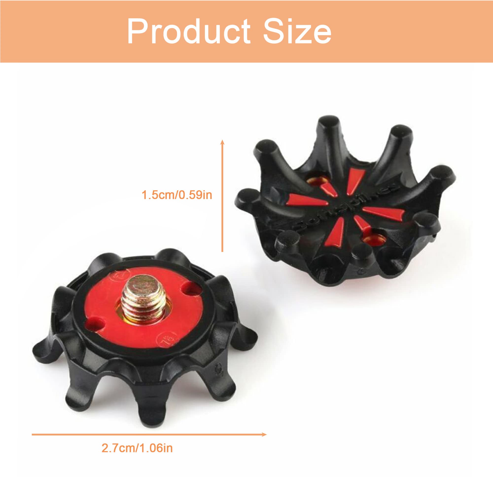 16pcs Tacchetti per Scarpe da Golf Antiscivolo Spikes Tacchetti Per Scarpe Da Golf Scarpe Spikes Sostituzione per scarpe da golf Outdoor Scarpa Spikes Universale adatta maggior parte delle scarpe golf