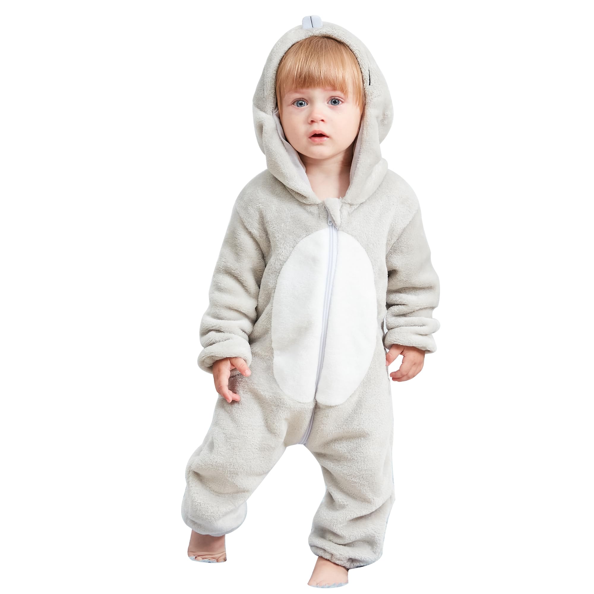 HAHASHOW Baby Winter Spielanzug Baby Schlafanzug Flanell Strampler Pyjama kostüm Bekleidung Karikatur Overalls Onesies für mädchen und Junge，3-36 Monate