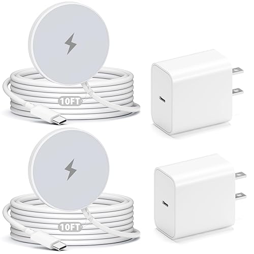 Cargador inalámbrico magnético largo de 10 pies, cargador rápido seguro para Apple iPhone 16 Pro Max16 Pro16 Plus1615141312 AirPods 32Pro 2, cable