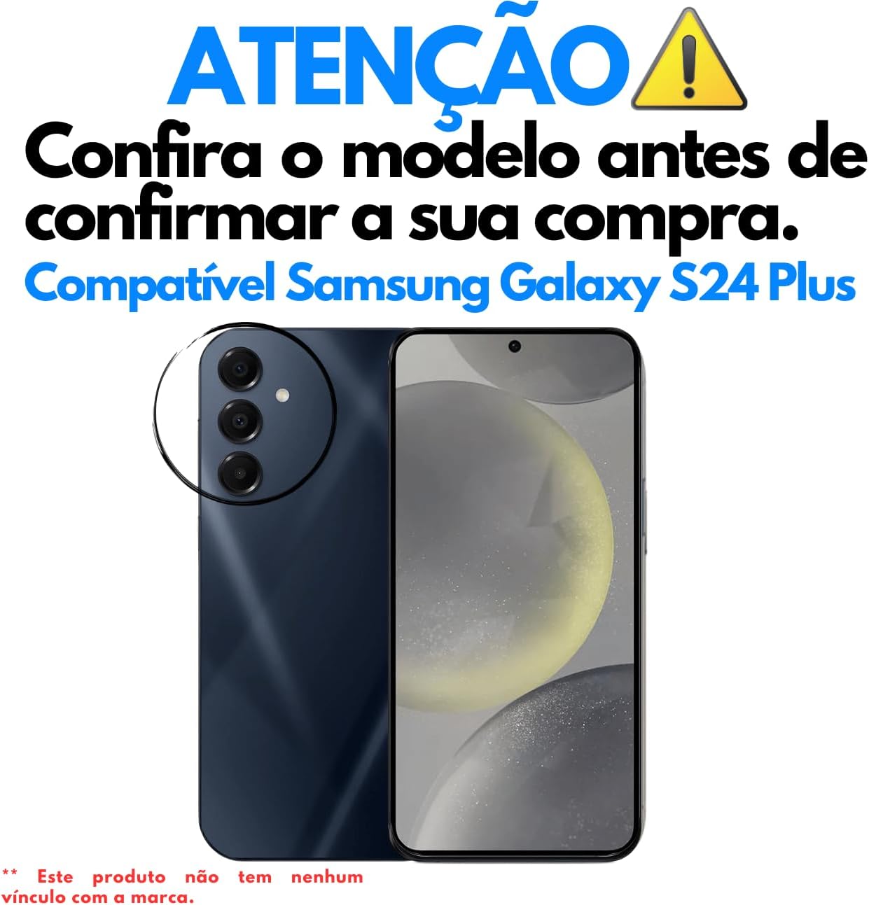 Capinha Premium Aveludada Compatível Samsung Galaxy S24 Plus Capa Preta