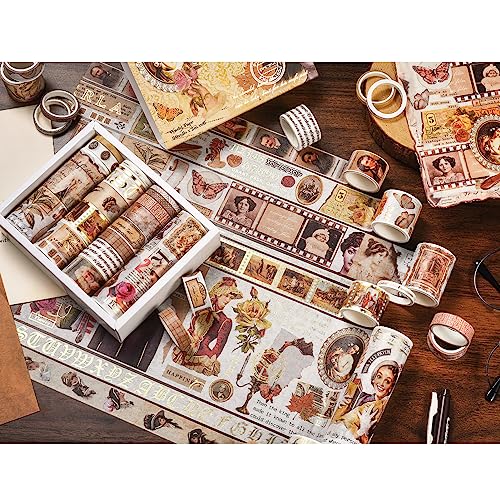 Washi Tape Artístico LGEGE de Alta Calidad con Retratos Clásicos y Textura Washi 4