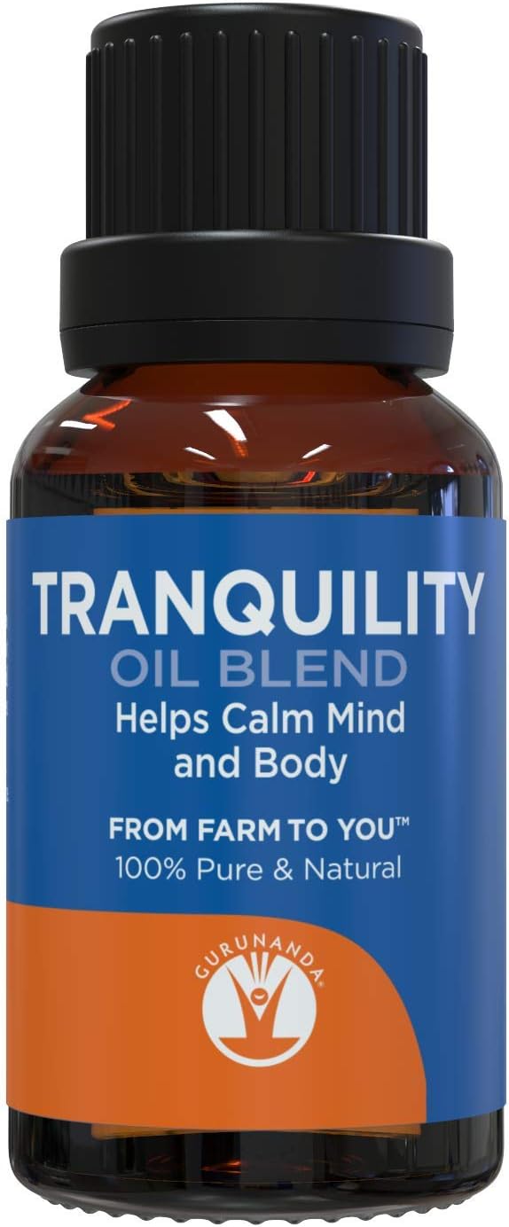 TRANQUILITY Essential Oil Blend - Essential Oils For Peace - Save With GuruNanda Essential Oil Synergy Blend - 100% Pure Therapeutic Grade - Undiluted - 15 ml