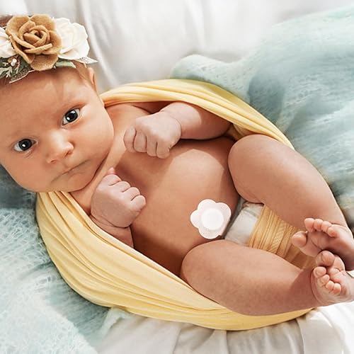 Miniatura 8 de Healifty Parches de botón para el ombligo del bebé: 200 piezas desechables transpirables, parches de aceite de ricino para recién nacidos de 2.36