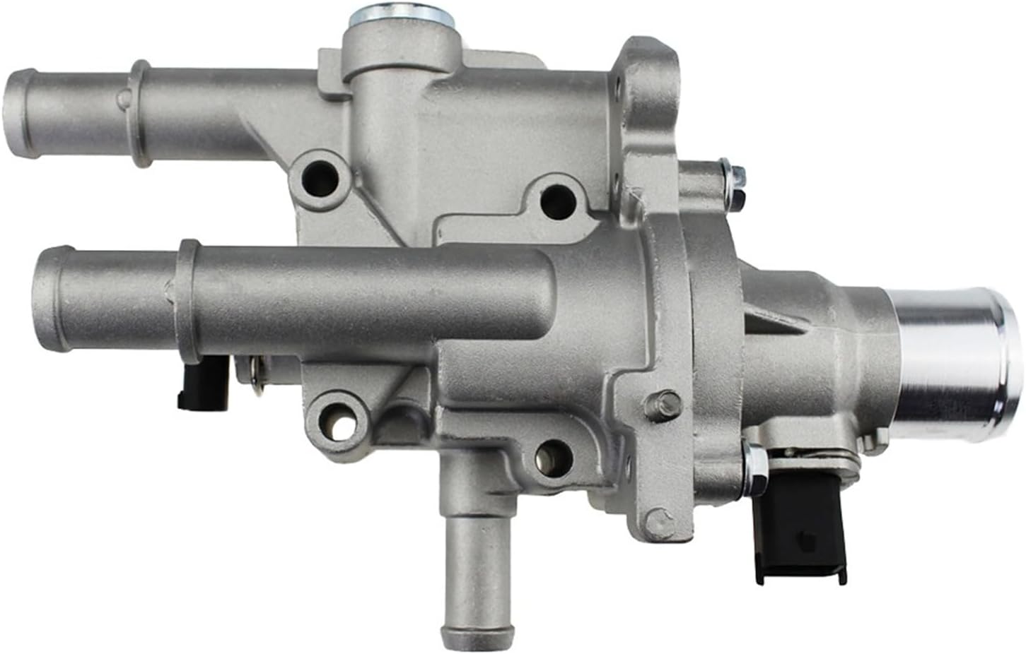 Aluminum Cooling Thermostat Housing Cover Assembly 251922 251919928 55579951 With Sensor 1Pcs(Gray Frosted)