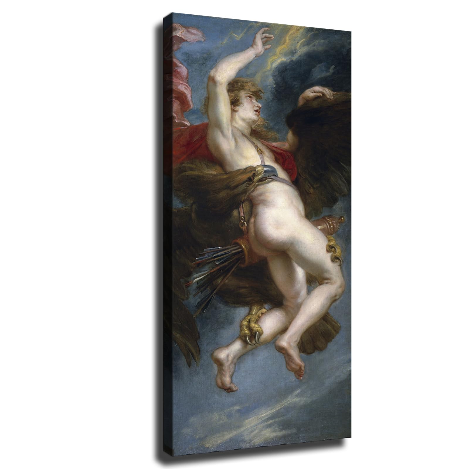 Peter Paul Rubens Artwork-The Rape of Ganymede Posters Decorative Paintings Wall Art Printing Aesthetics Suitable for Living Room Kitchen Home Furnishings Background (08x16inch-Unframed)