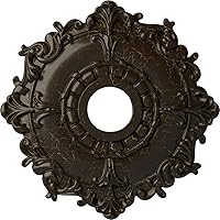 Vista 53 de Ekena Millwork CM18RLMMF Medallón de techo Riley, barro de Mississippi
