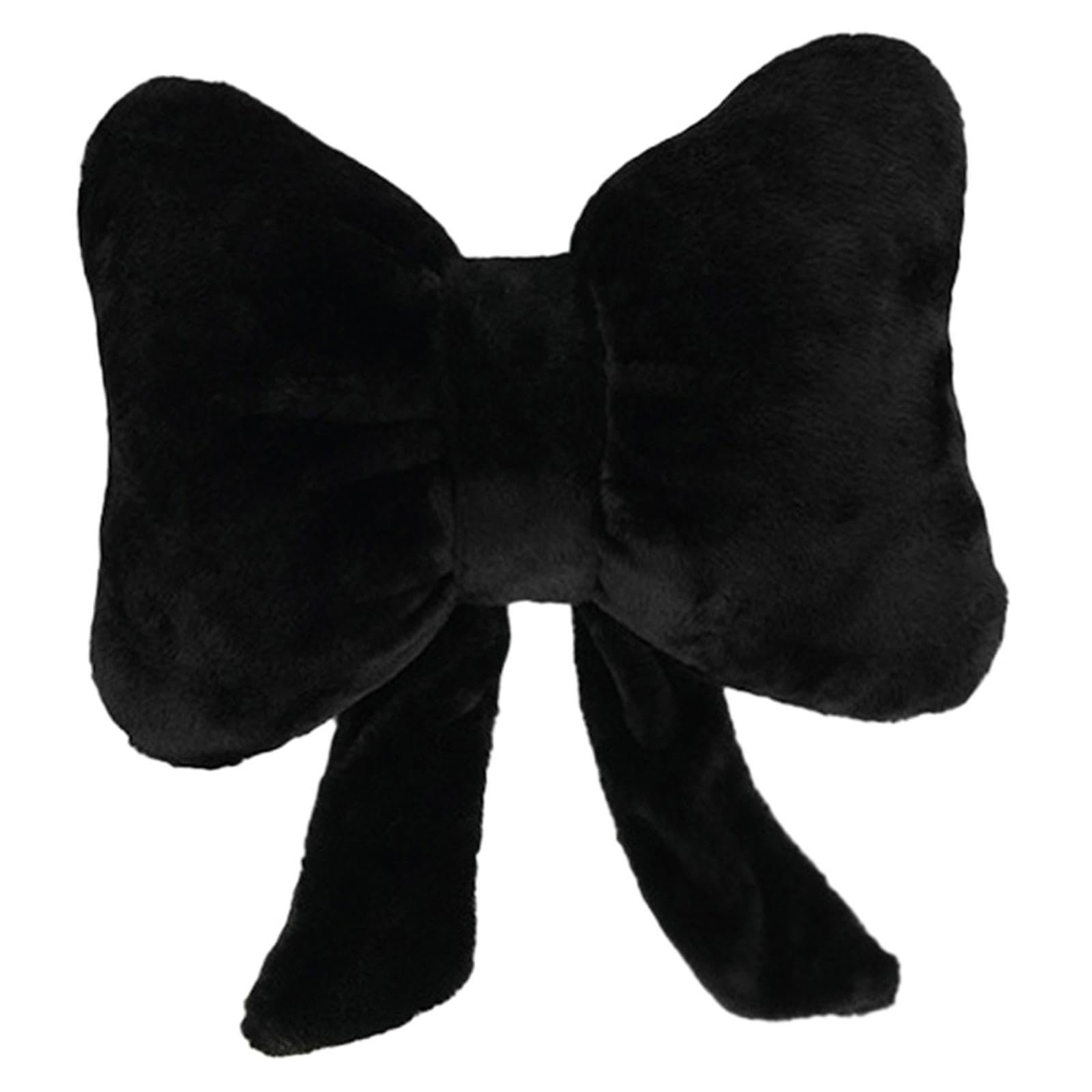 Plush Bow Throw Pillow Aesthetic Versatile Ornament for Dorm Car Living Room Black-image-39