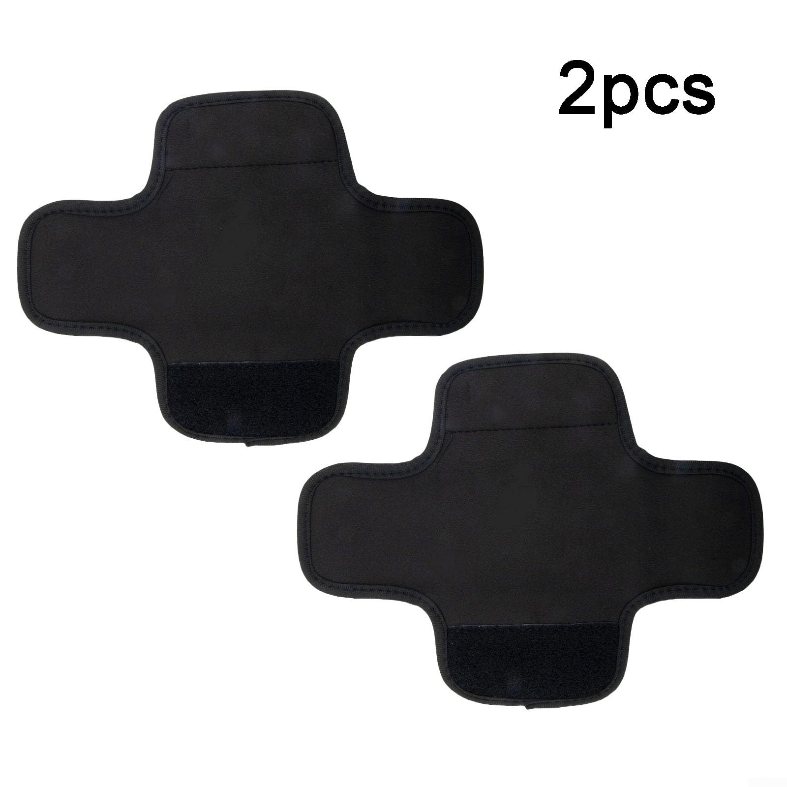 Paire de coussinets antidérapants pour sangle d'épaule de sac à dos, double couche, noir