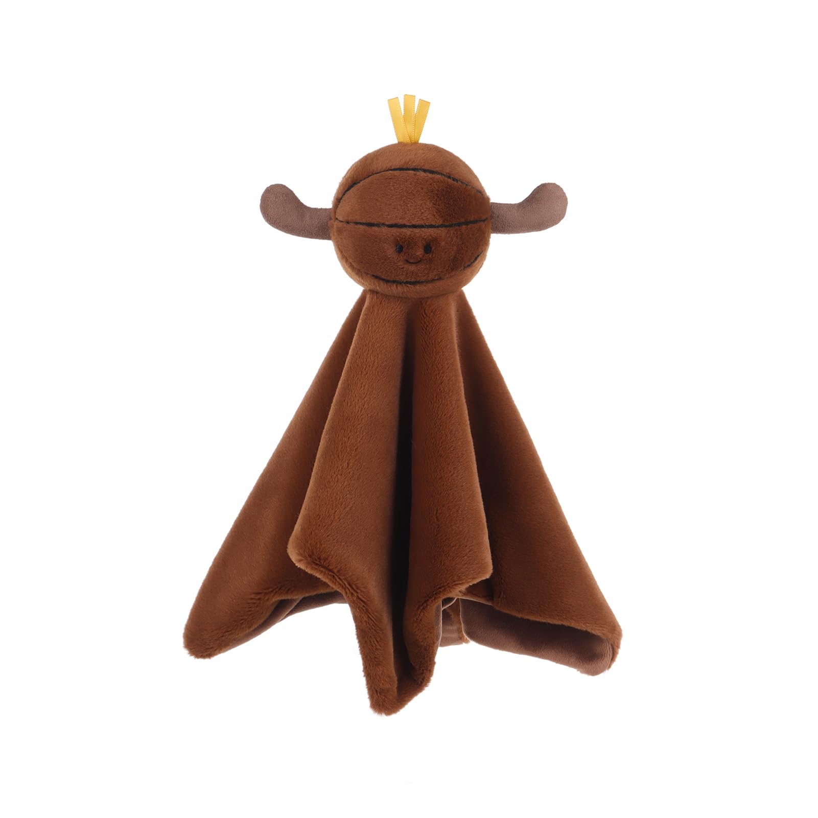 Apricot Lamb Basketball Blanket Cute Comforter Soft Loveys for Baby Boy and Girl, Security Blanket for Babies, Infant and Toddlers, Brown 13.8x13.8 Inches