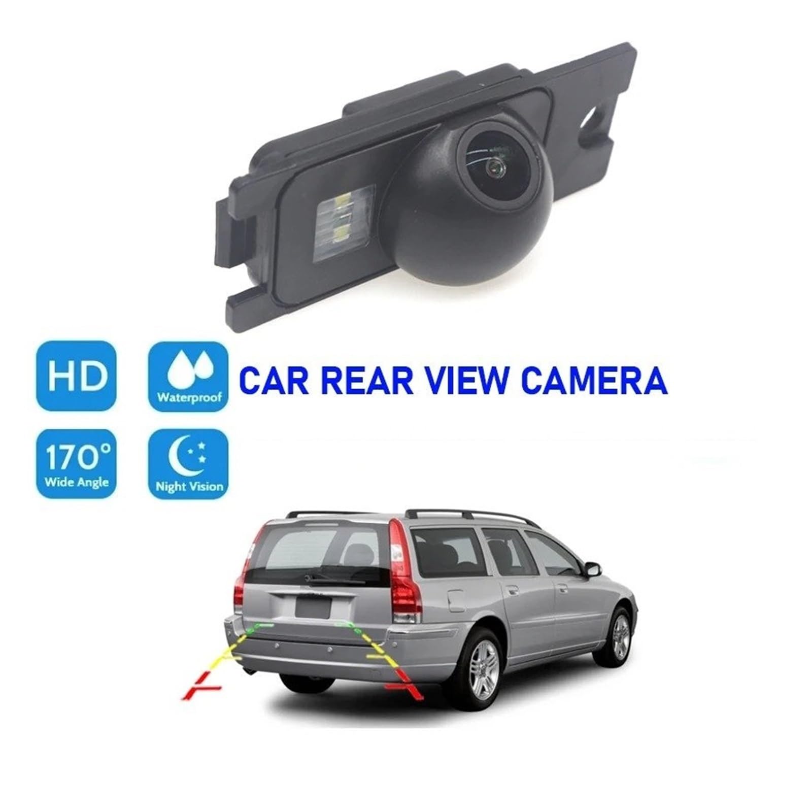 Zamiennik kamery cofania do Volvo V70 V70 II MK2 2000 2001 2002 2003 2004 2005 2006 2007 CCD Full HD noktowizor kamera cofania kamera cofania (kamera) (kamera z Wi-Fi