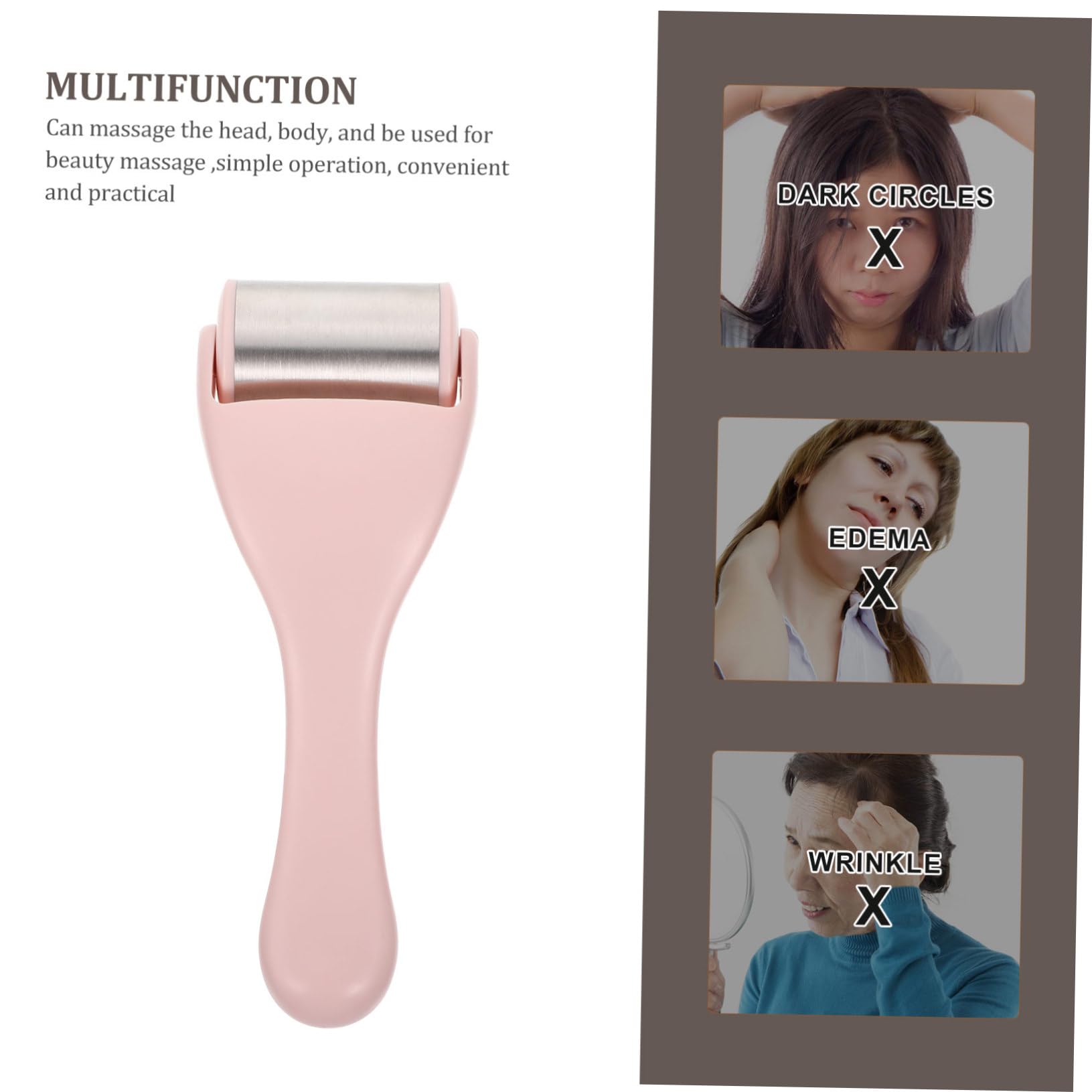 Baluue 3stücke Professioneller Gesichts-eisroller Augenpflege Tragbarer Multi- -massage-roller Für Gesicht Und Körper Für Hautstraffung Und Schwellungsreduzierung