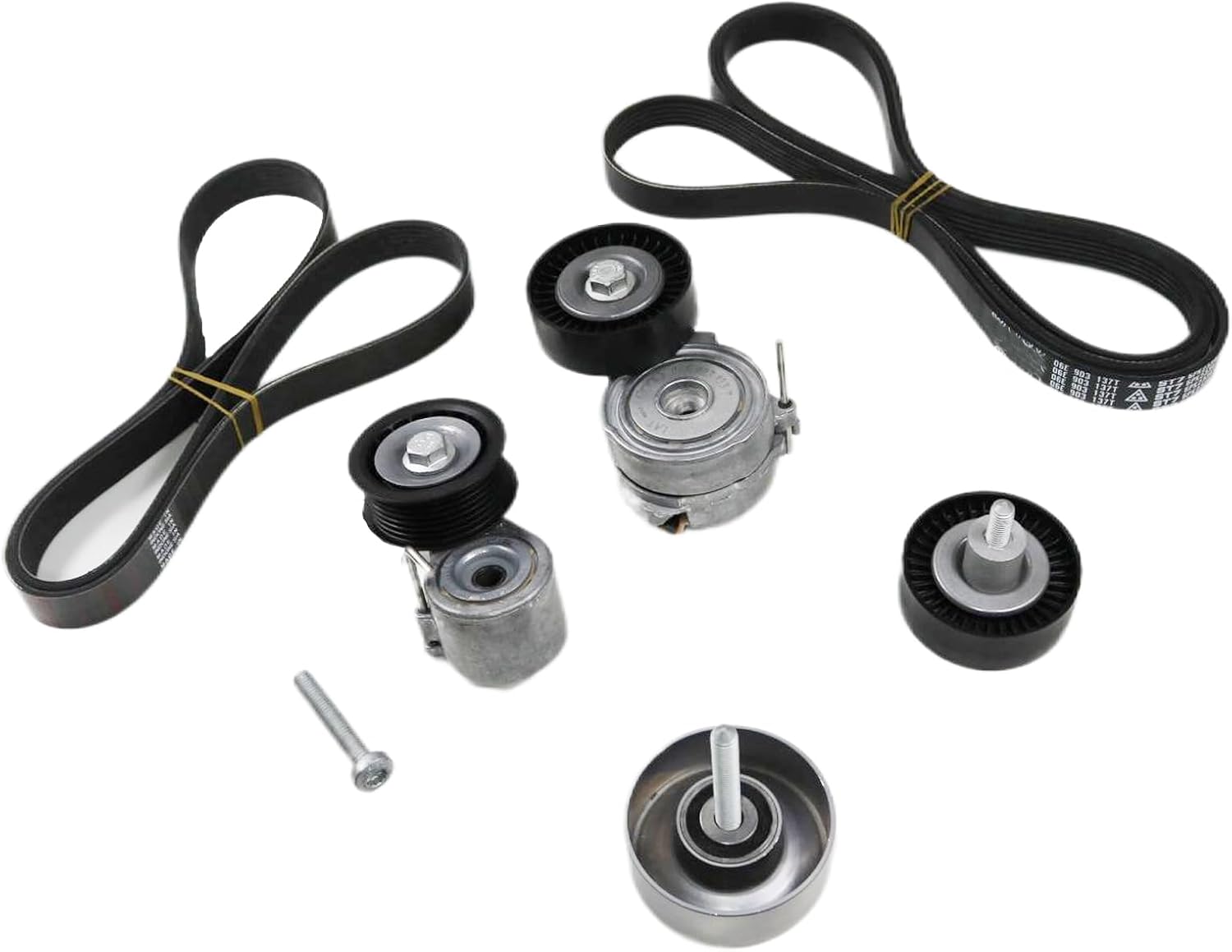 Engine Serpentine Belt Tensioner Kit Compatible with A6 Quattro S4 Q5 Q7 06E903137T