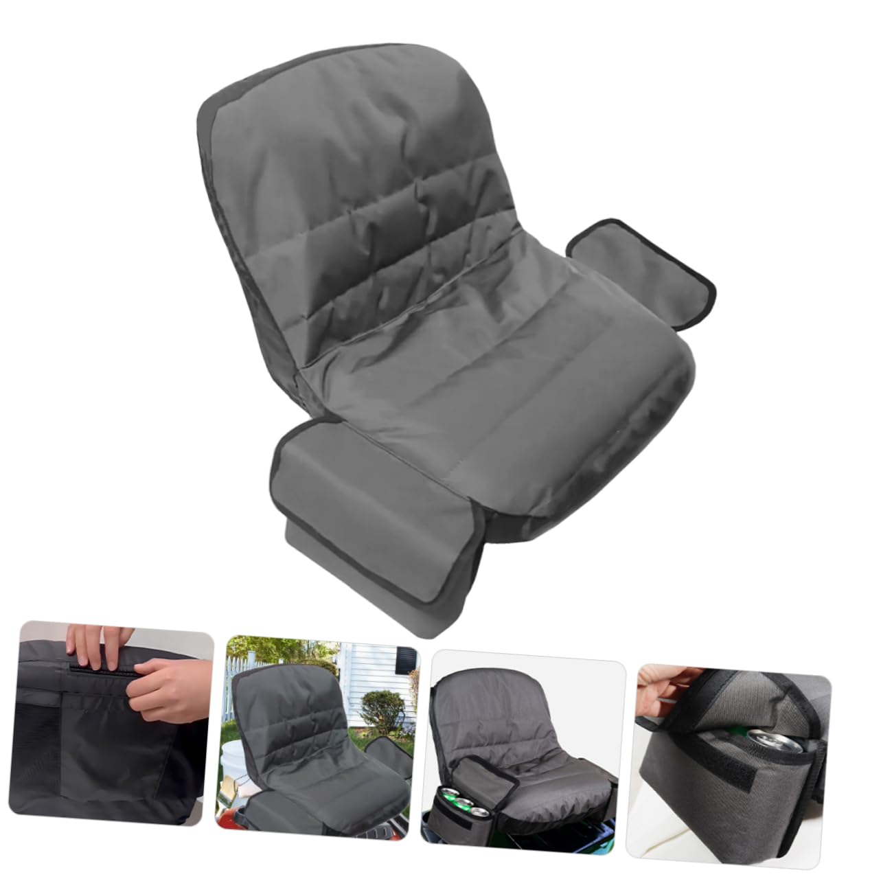 BESPORTBLE Funda de Asiento para Tractor Cortacésped, Cubierta Protectora de Tela Oxford, Resistente al Desgaste, para Exterior Bolsillo para Herramientas