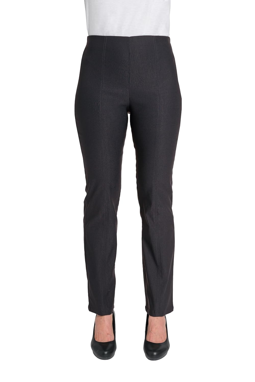 Briggs New York Womens Briggs New York Womens Super Stretch Luxe Millenium Seamed Front Pull on Pant