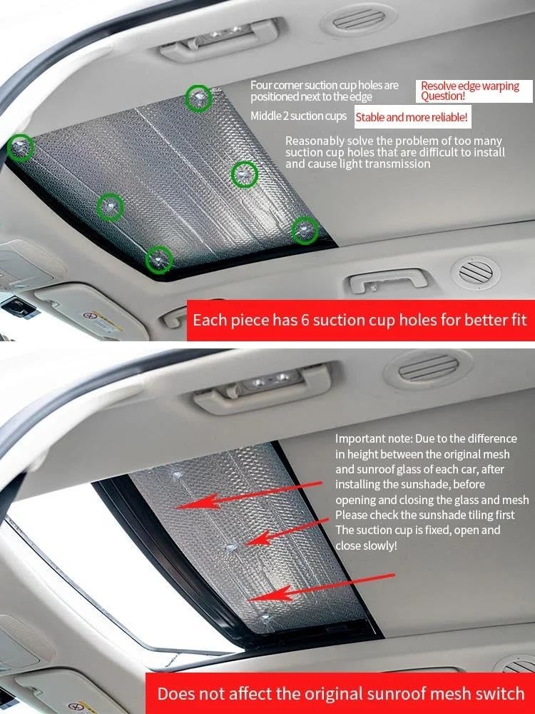 Auto Tetto Apribile Parasole Per VW Per Tiguan MK1 5N 2008 2009~2014 2015 2016 Tetto Protezione Solare Isolamento Termico Parabrezza Accessori Tendine Parasole Auto