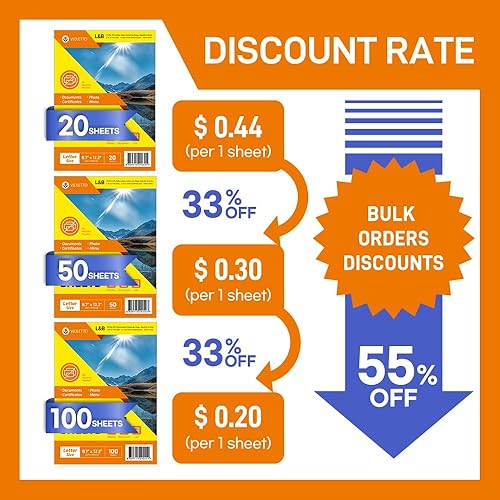 Miniatura 2 de VIOLETTO (100 hojas) Hojas de laminación autoadhesivas, autosellantes, no necesita máquina, autosellado, 8.5 x 11 pulgadas