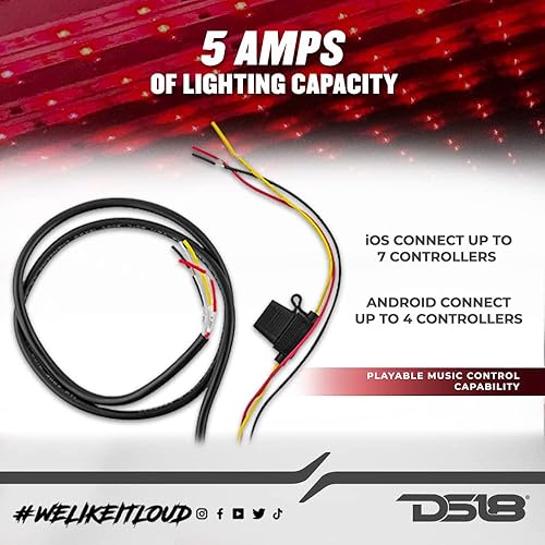 Miniatura 3 de DS18 Control Bluetooth LED BTC - BT 4.0 de rango más rápido y más largo, funciona con Apple y Andriod, resistente al agua IP65, aplicaciones de 12