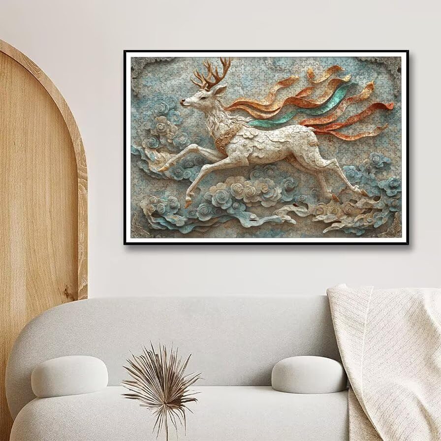 Puzzle 4000 Piezas, Puzzle Animal con Caja Regalo, Ciervo Puzzles 4000 Piezas Adultos, Medidas: 140 x 87 cm, Rompecabezas Adultos de Madera, Rompecabezas para Decoración Hogar, Regalo Mujer, -6532