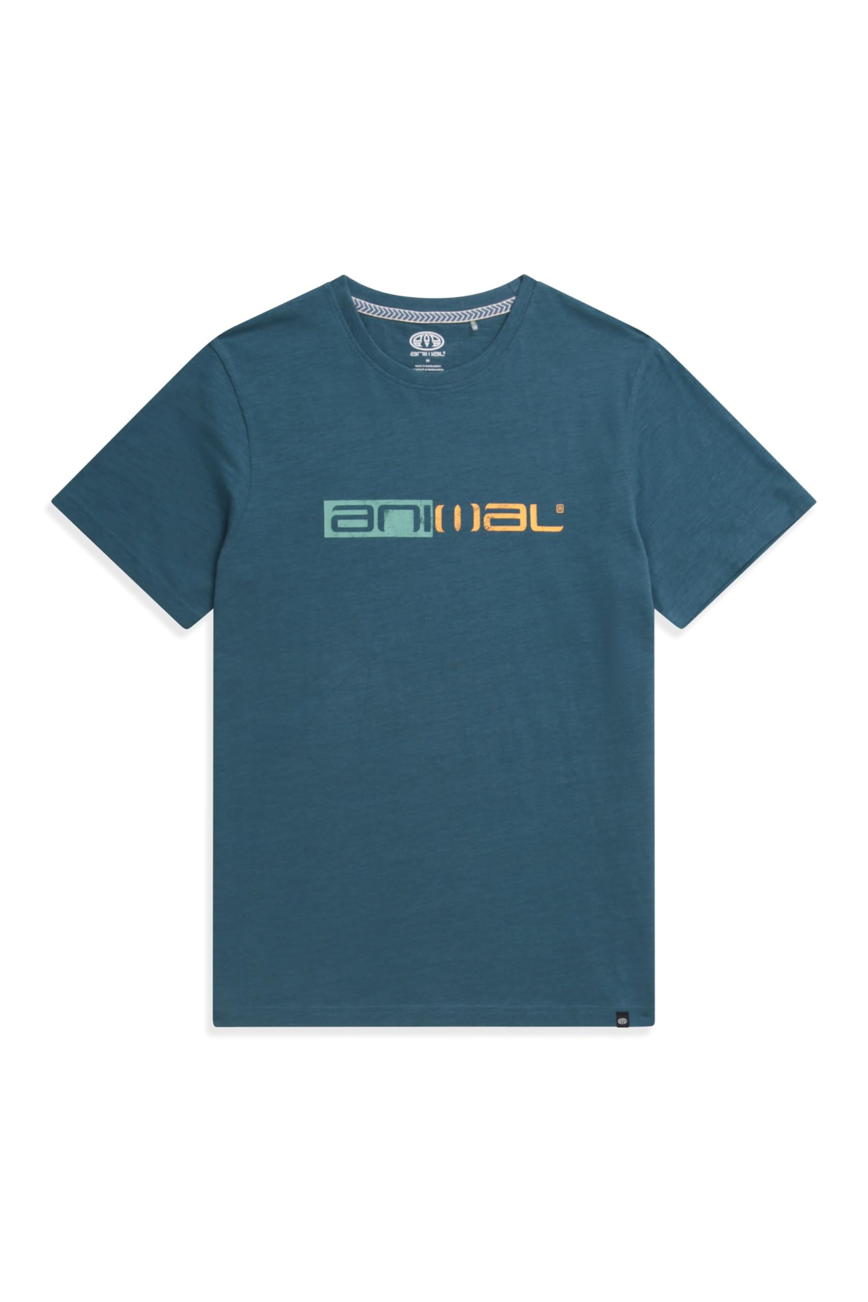 Animal Jacob Mens Cotton T-Shirt - Lightweight & Relaxed Fit Tee - Autumn Winter, Walking, Hiking, Outdoors & Travelling Teal XS
