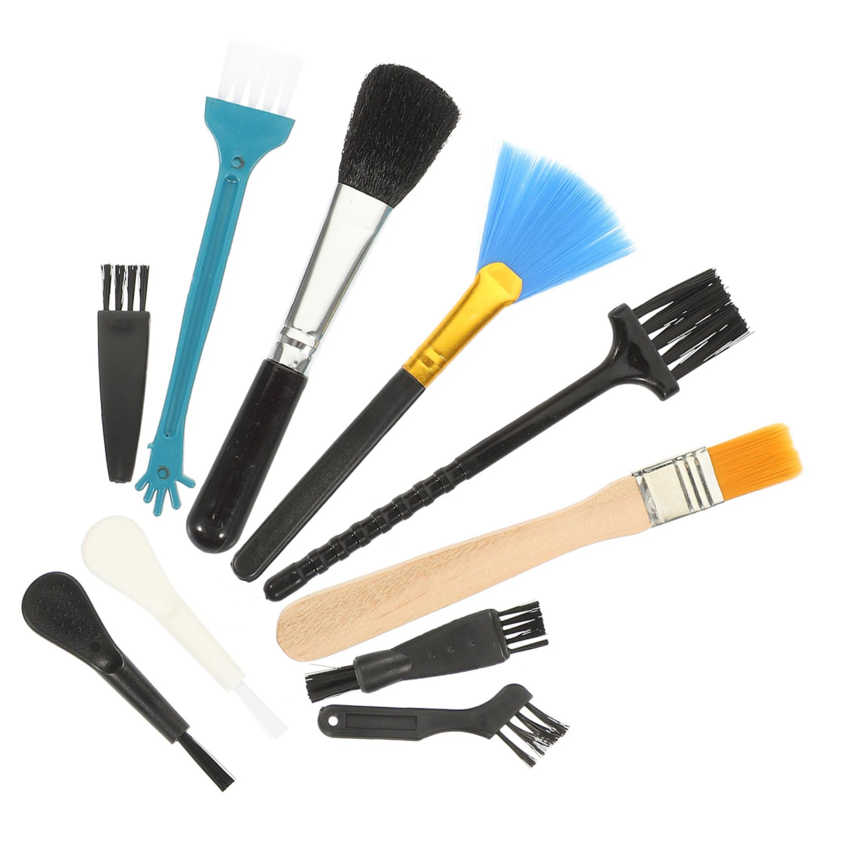 HOMOCONO Keyboard Brush 10pcs Computer Cleaning Brush Multipurpose Electronics Cleaning Kit Conductive Material
