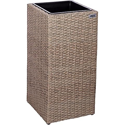 STILISTA Pot de Fleurs Poly Rattan Cover