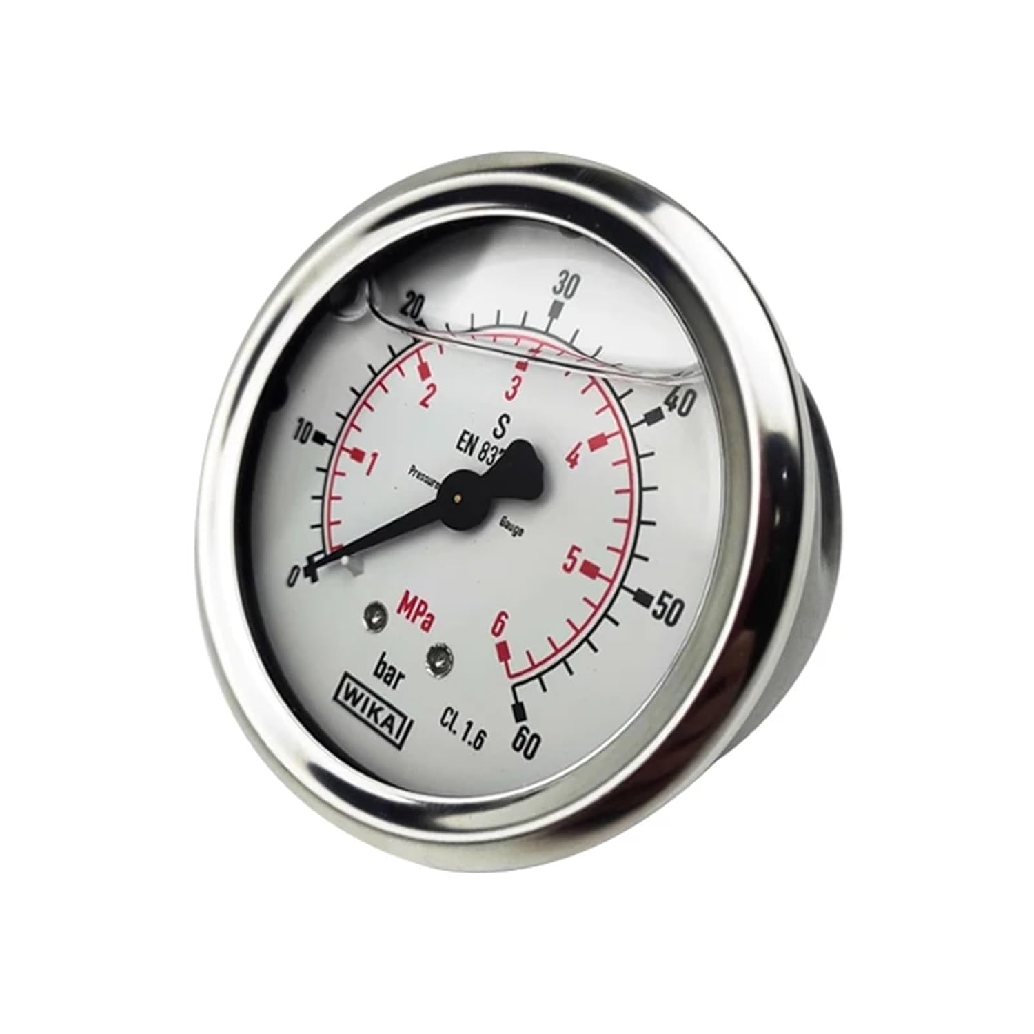1pcs 40mm Face Pressure Gauge 1/8" BSPT Bottom Mount 15,30,60.100,160 200, 300 PSI & Bar for Air Gas Water Fuel Liquid.(100psi,0-0.16Mpa)