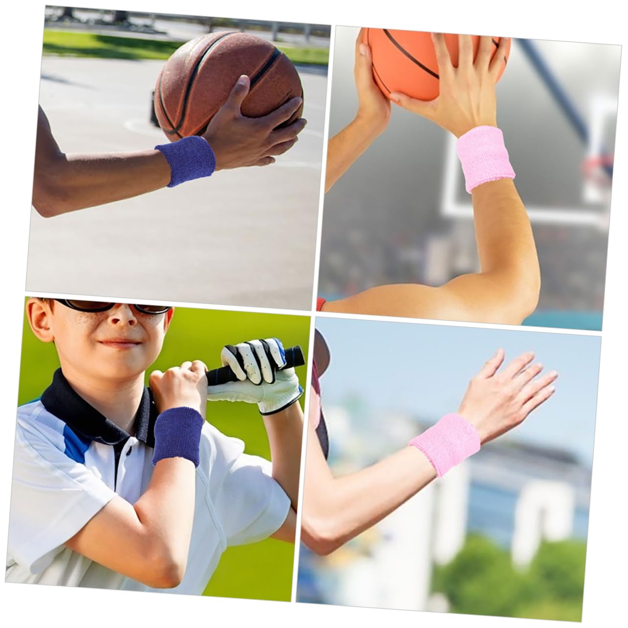 Sosoport 60 Stk Kinderarmband Sport-armbandage Basketball-armbänder Handgelenkbandagen Schweißband Handgelenk Dehnbare Handgelenkstützen Sportarmbänder Tennis Draussen Fitness Polyester