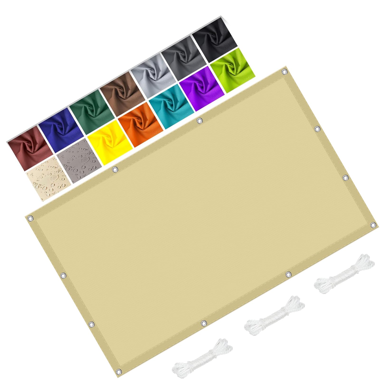 Voiles solaire 180 x 380 cm anti-UV bâche d'ombrages pour pelouse et jardin