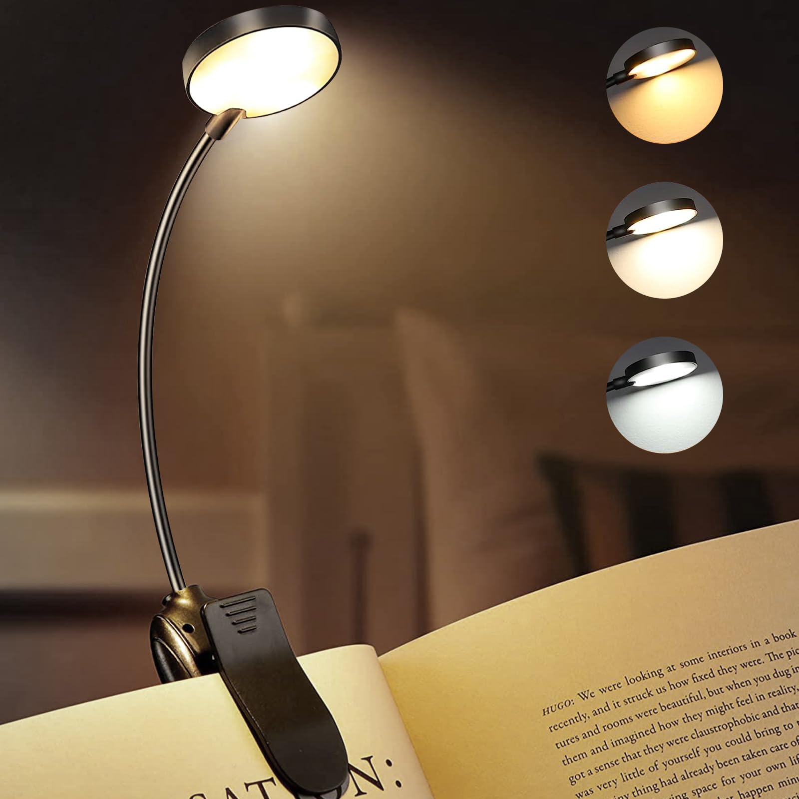 Buy Book Light,ضوء الكتاب, Reading Light with 12 LED Lamp