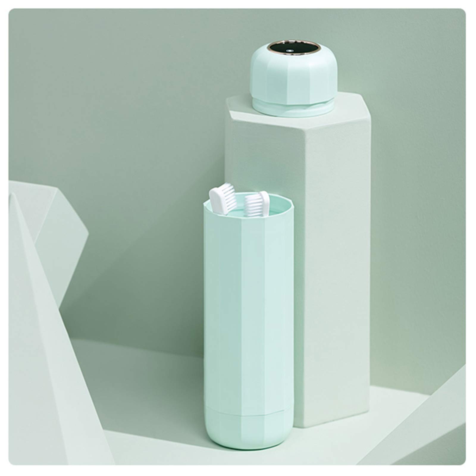 Vaso para Cepillo de Dientes Caja de Almacenamiento Taza Cepillo Dientes portátil Vaso plástico esterilización para Accesorios de Baño(Rosado)