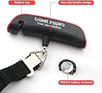 Vista 4 de Travel Inspira Báscula digital de equipaje con pantalla LCD de alerta de sobrepeso, 110 libras 110.2lbs de acero inoxidable
