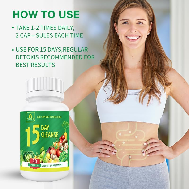 Miniatura 6 de Apoyo digestivo herbario de 15 días - Fórmula a base de plantas con ingredientes naturales - 30 unidades