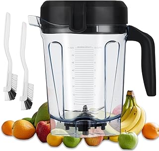 Upgraded For vitamix pitcher 64oz Low-Profile, compatible with vitamix blender cup 750 7500 5200 5000 6300 A3500 vm0102 vm...