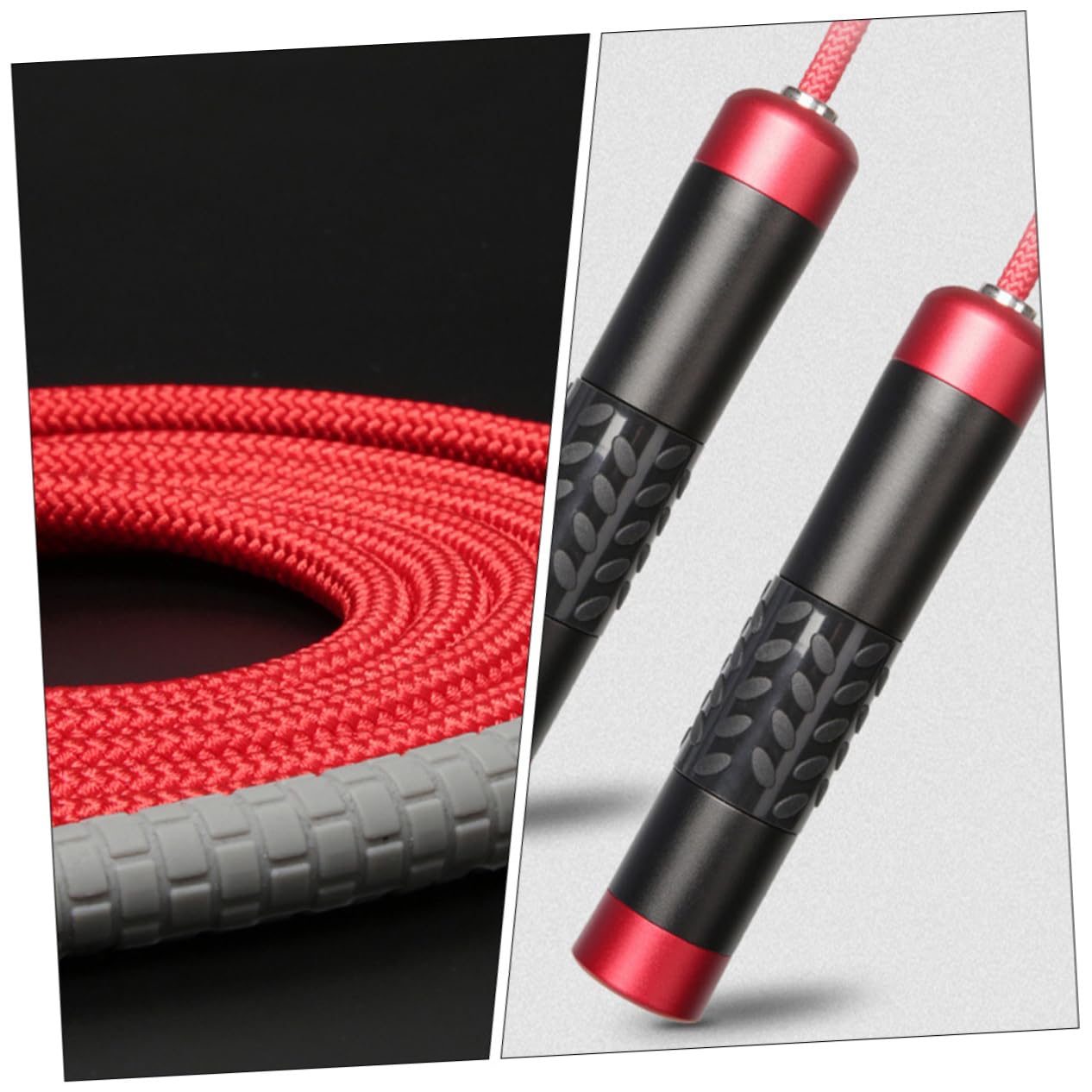 Corda da Saltare Professionale Regolabile per Esercizio, Rosso | Festa Estiva, Rotazione Rapida con Meccanismo a Cuscinetti, Pvc Lega di Alluminio Silicone