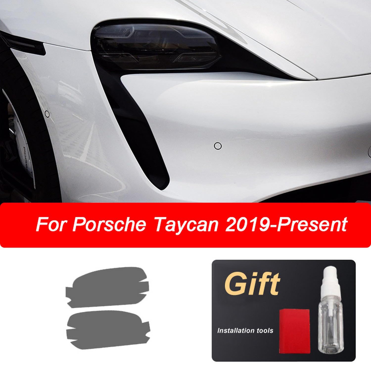 Folia ochronna reflektora samochodowego Renowacja reflektorów Przezroczysta naklejka TPU, do Porsche 911 718 Cayenne Panamera Macan Taycan Akcesoria