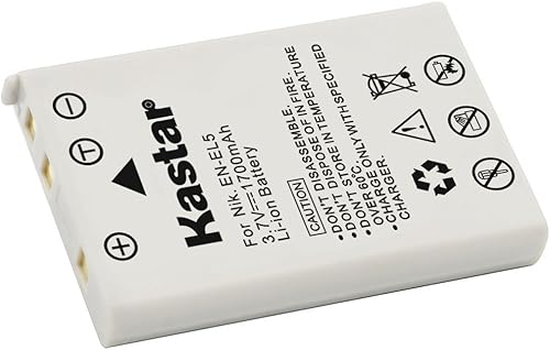 Kastar Batería para Nik EN-EL5, ENEL5, MH-61 y Nik Coolpix 3700, 4200, 5200, 5900, 7900, P3, P4, P80, P90, P100, P500, P510, P520, P530, P5000,