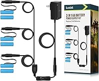 Lenink 1-to-3 AA Battery Eliminator AC Adapter Kit with On/Off Switch - 3V/1A Continuous Power for Multiple Devices (Black)