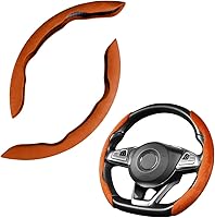 Vista 27 de LoyaForba Funda universal para volante de automóvil, protector universal de cuero segmentado de 15 pulgadas, antideslizante y suave, transpirable