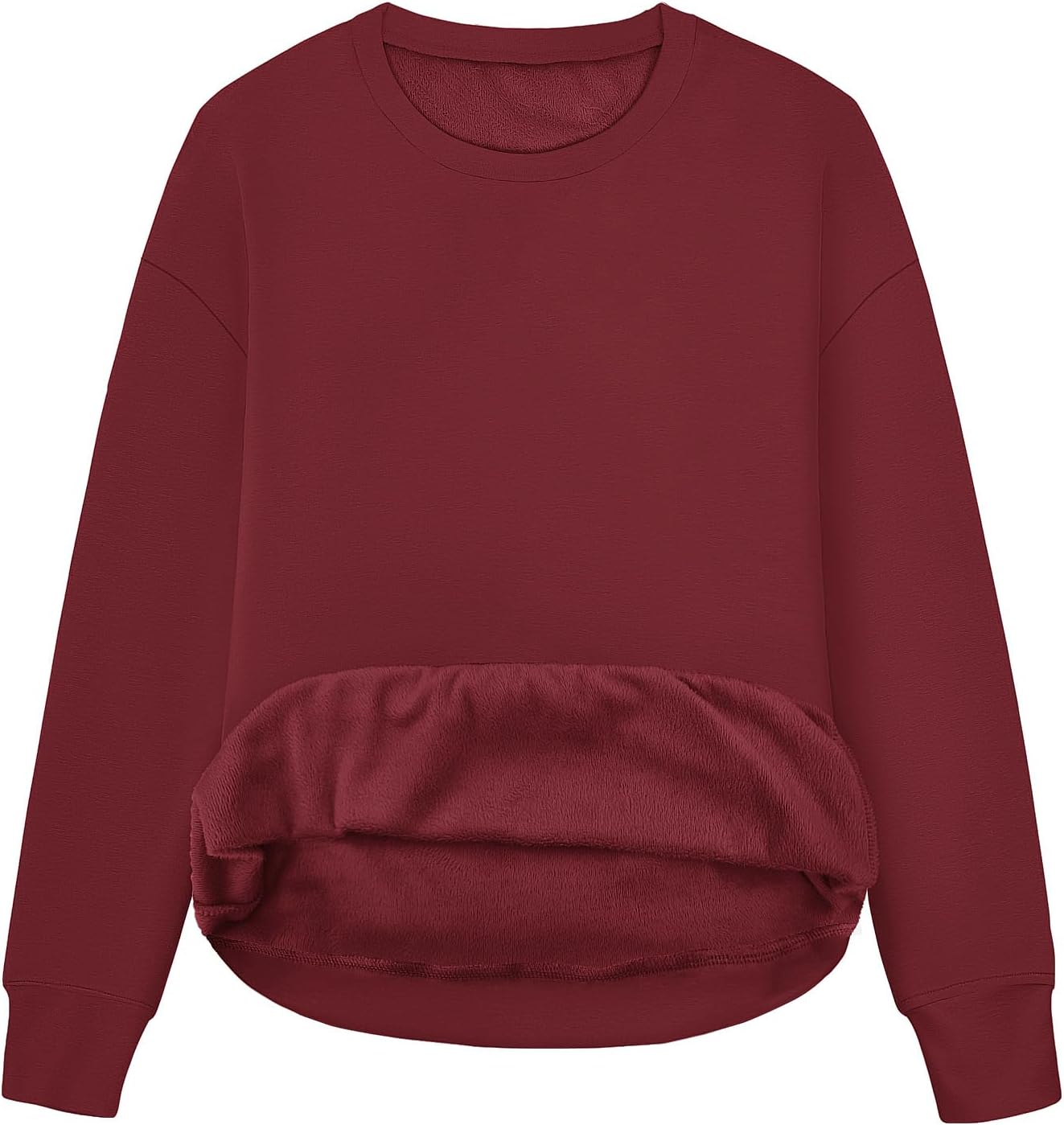 STOLKISS Women Fleece Lined Sweatshirt Casual Crew Neck Pullover Sweaters