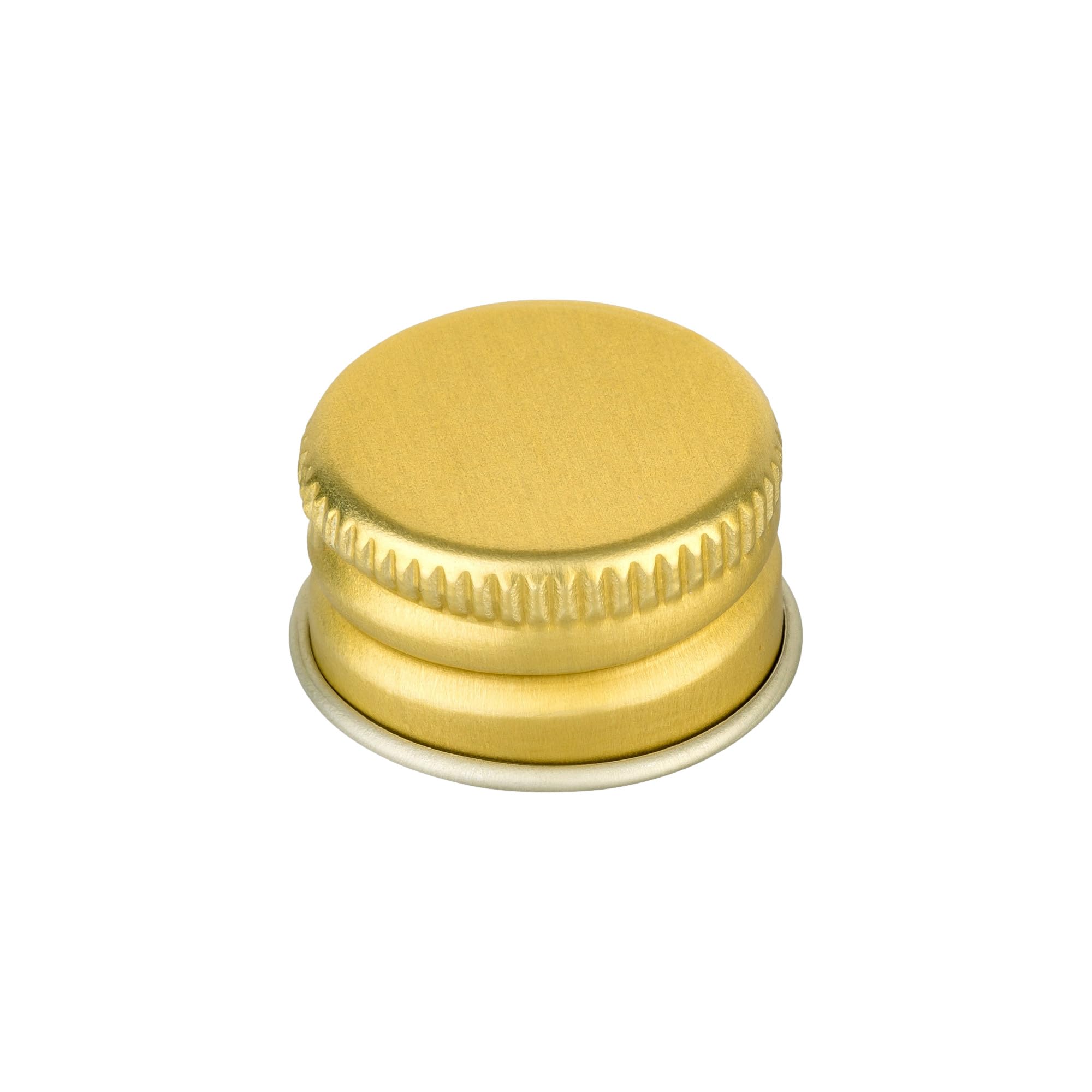 gouveo Lot de 60 mini bouteilles rondes en verre de 50 ml avec bouchon à vis doré à fond épais et goulot étroit Idéal pour liqueurs, huile, échantillons, cosmétiques (KFT050G)