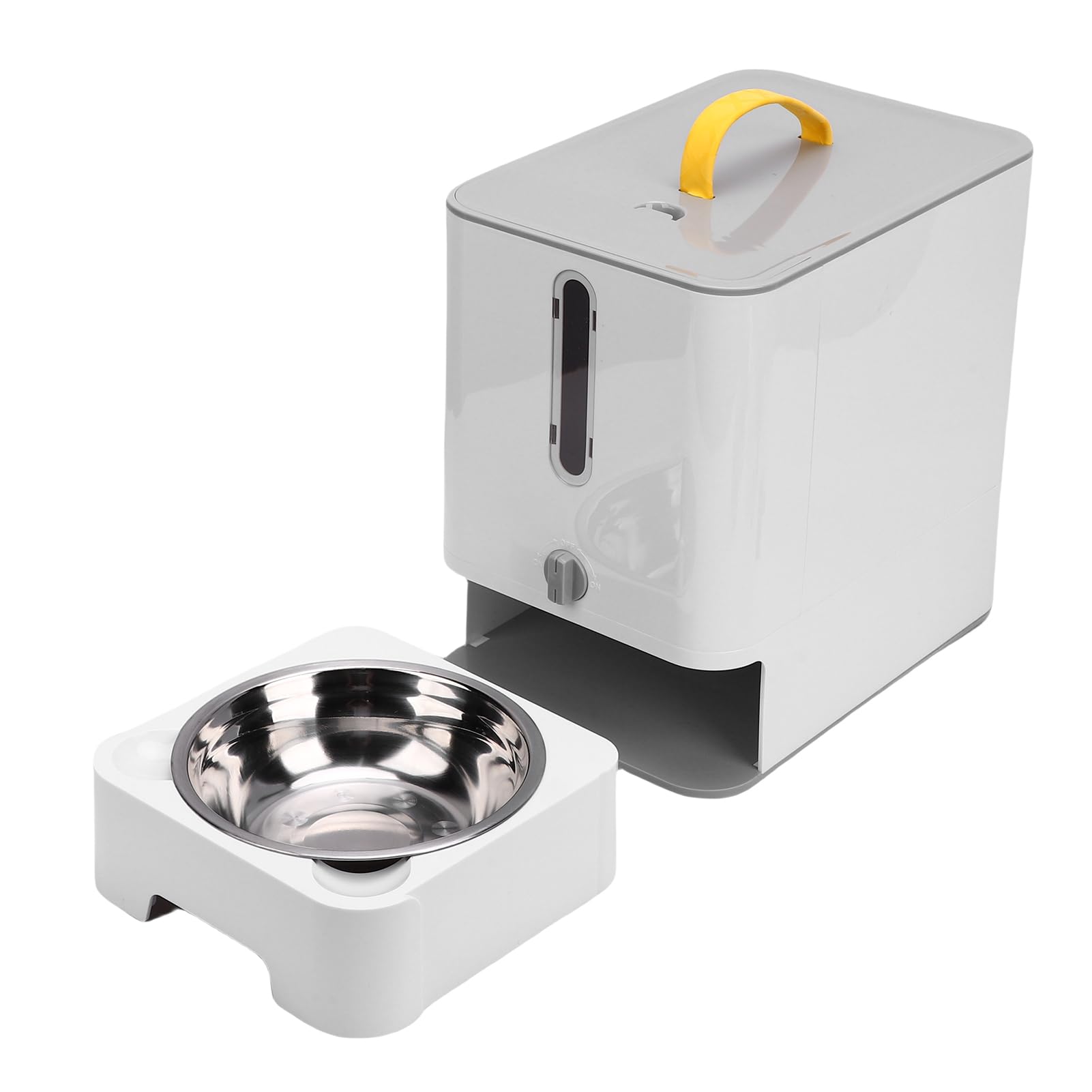 Distributore Automatico di Cibo per Cani Gatti Organizzatore di Snack di Grande capacità Alimentatore Automatico Temporizzato per Animali Domestici per Viaggi all'Aperto in (Grigio)