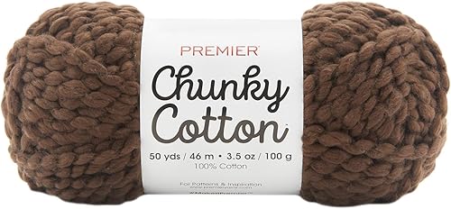 Premier Yarns Hilo de chocolate de algodón grueso