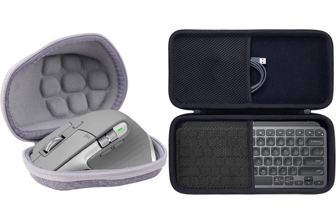 Aenllosi Custodia per Logitech MX Master 4/3/3S/2S + MX Keys Mini | Materiale resistente all'acqua, Protezione dalla polvere, Protezione da graffi, Tasca interna in rete, Chiusura con cerniera