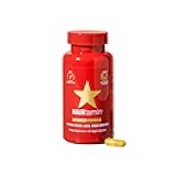 HAIRtamin Advanced Formula Hair Growth Supplement for Women & Men, Supports Stronger, Longer, Visibly Thicker Hair, With 5000 mcg Biotin, Vitamins & Antioxidants, 100% Vegan – 1 Month Supply