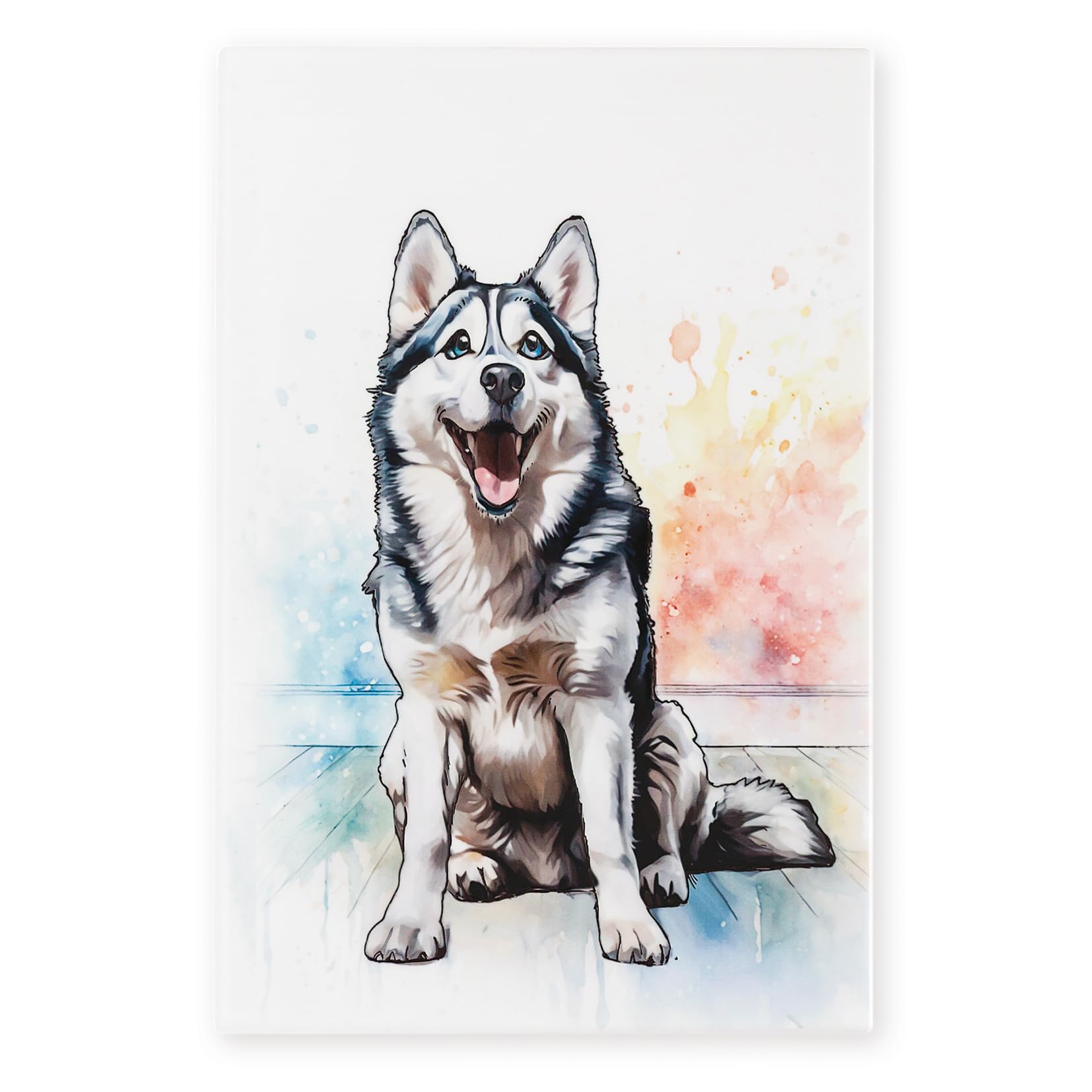 Art of Arora 2864 Husky Ceramic Tile Picture Plaque Wall Art 30 x 20cm