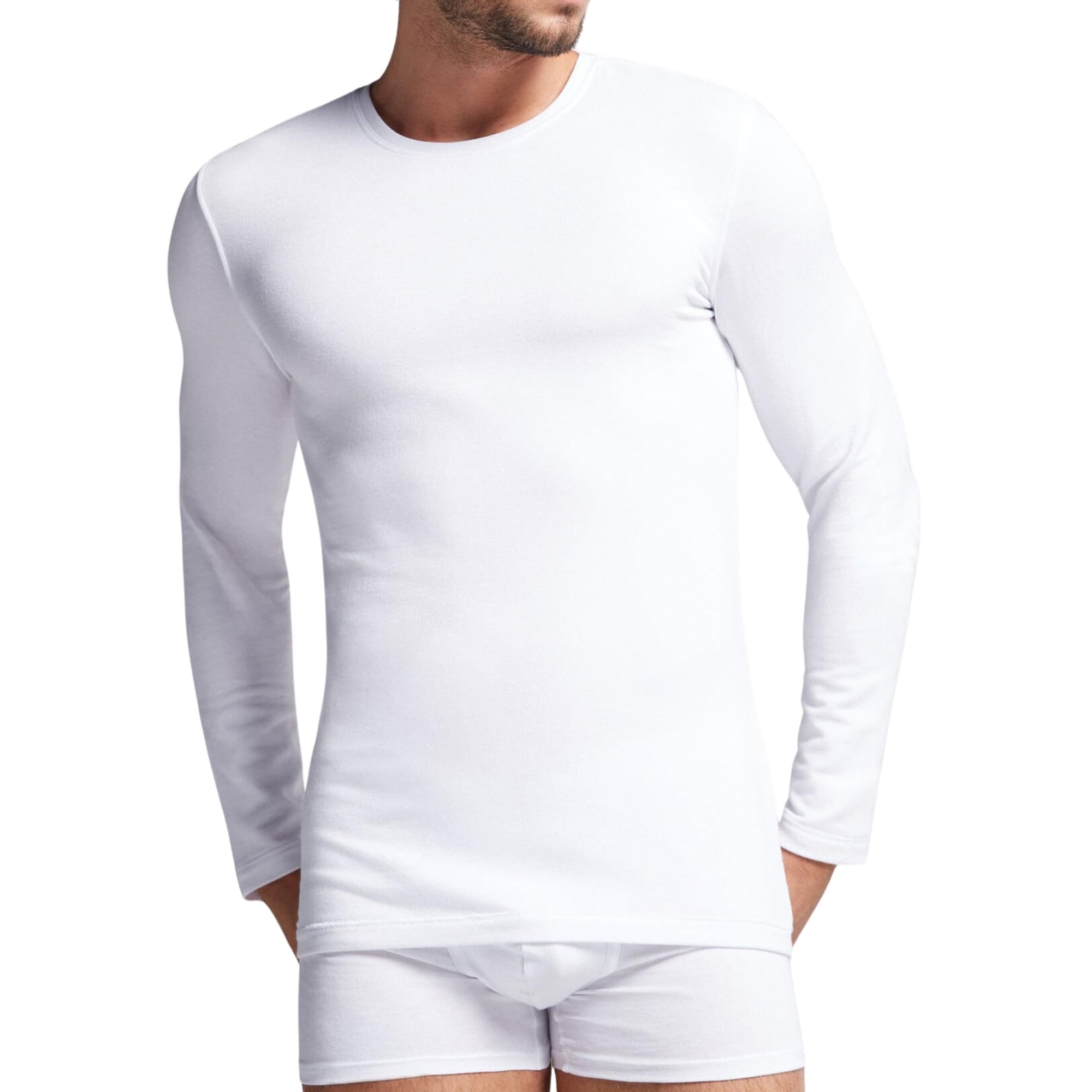 DeFonseca Men's Thermal Long Sleeve Shirt 2 Pack Warm Cotton