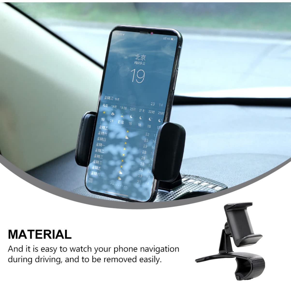 OSALADI 3pezzi Supporto Per Telefono Per Auto Braccio Per Navigazione Compatibile Con Smartphone Da Resistente Antiscivolo Facile Da Installare Sul Cruscotto