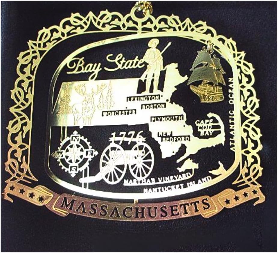 Massachusetts State Christmas Ornament Boston Cape Cod image 3